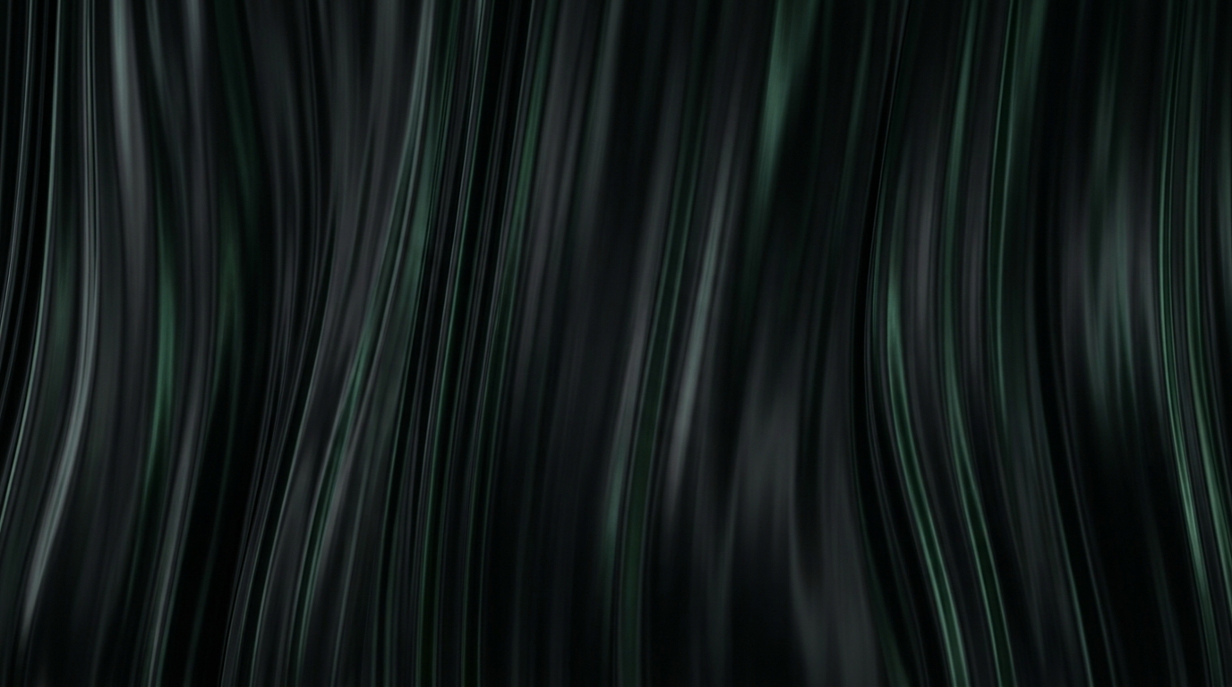 Abstrakte dunkle Liquid-Metal-Textur in Onyx und Grün, Sinnbild für einen 90-Tage-BD-Einarbeitungsplan