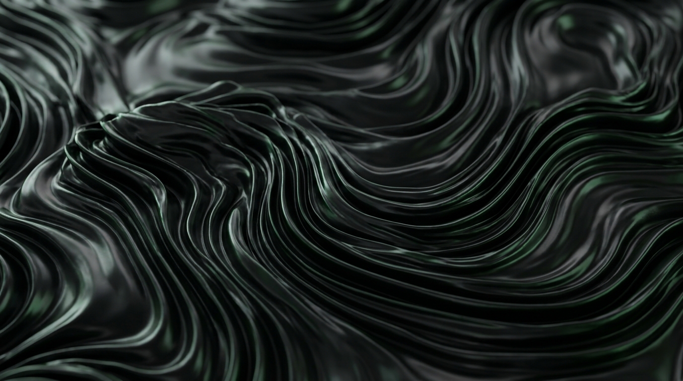 Abstract dark liquid-metal texture representing AI tools for semiconductor recruitment agencies