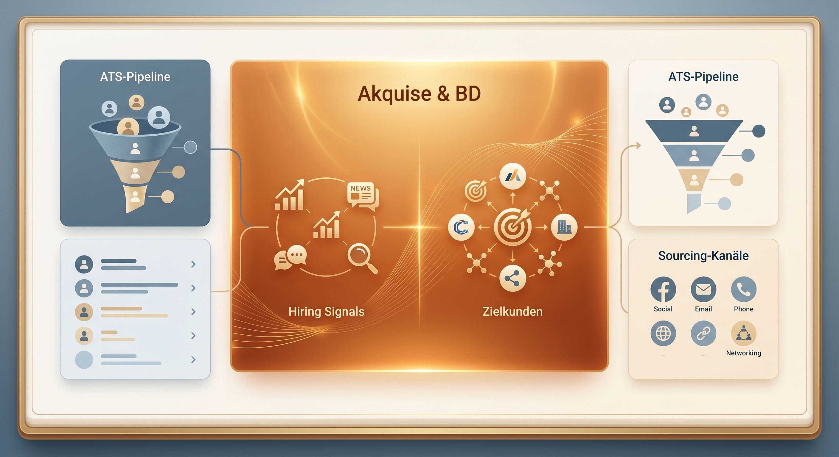 DACH Recruiting-Tool-Stack mit Fokus auf Hiring Signals, ATS, Sourcing und Zielkunden-Priorisierung