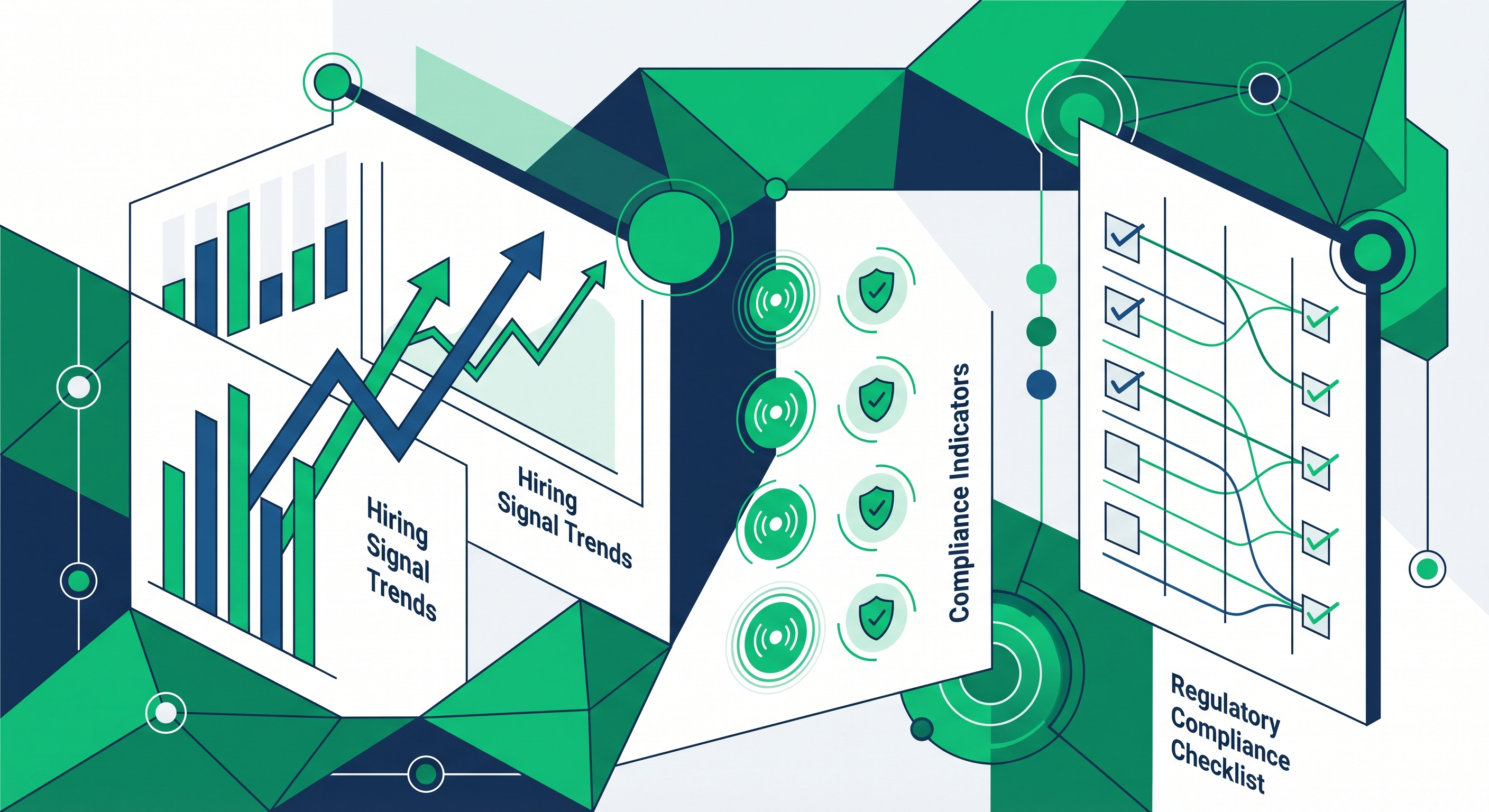 Recruitment agency dashboard showing hiring signal indicators and compliance tracking for post-ERA business development