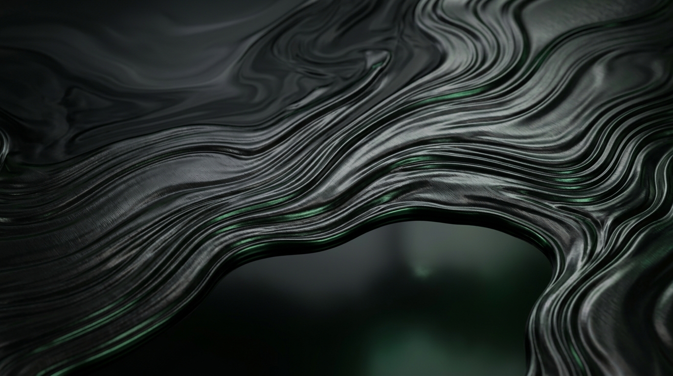 Abstrakte dunkle Liquid-Metal-Textur als Sinnbild für Marge und Gross Profit